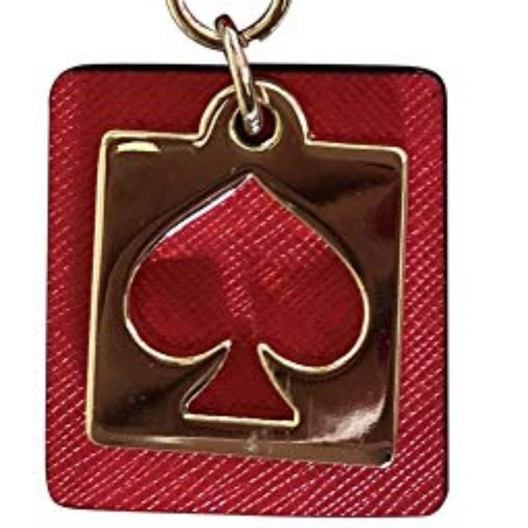 ♤New Kate Spade Classic Red Logo Key Fob♤ - Picture 3 of 8
